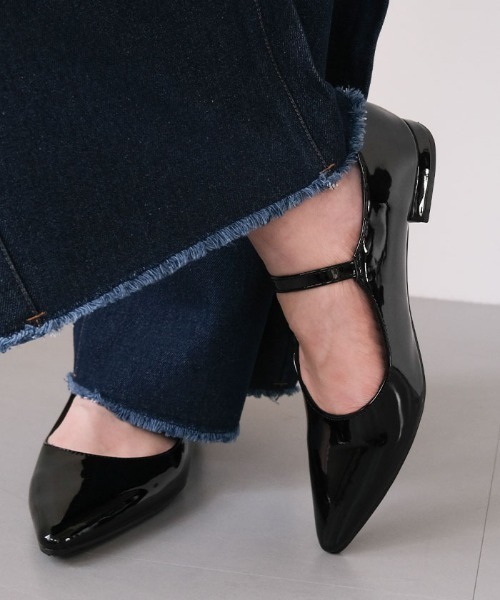 aquagarage(アクアガレージ)の「メリージェーンローヒールパンプス(パンプス・レディース・ブラック系その他/ブラック系その他2・23.0cm/23.5cm/24.0cm/24.5cm/25.0cm)」の6枚目の写真