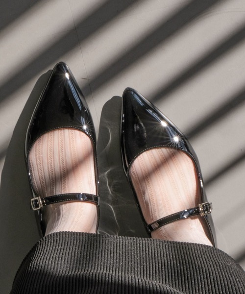 aquagarage(アクアガレージ)の「メリージェーンローヒールパンプス(パンプス・レディース・ブラック系その他/ブラック系その他2・23.0cm/23.5cm/24.0cm/24.5cm/25.0cm)」の19枚目の写真
