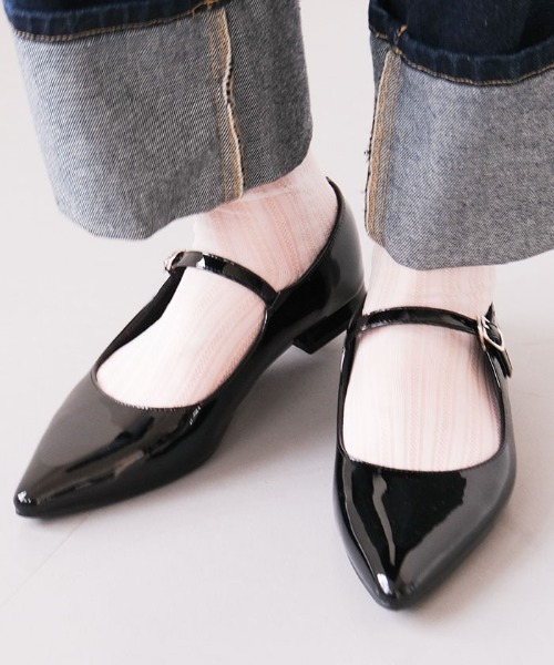 aquagarage(アクアガレージ)の「メリージェーンローヒールパンプス(パンプス・レディース・ブラック系その他/ブラック系その他2・23.0cm/23.5cm/24.0cm/24.5cm/25.0cm)」の21枚目の写真