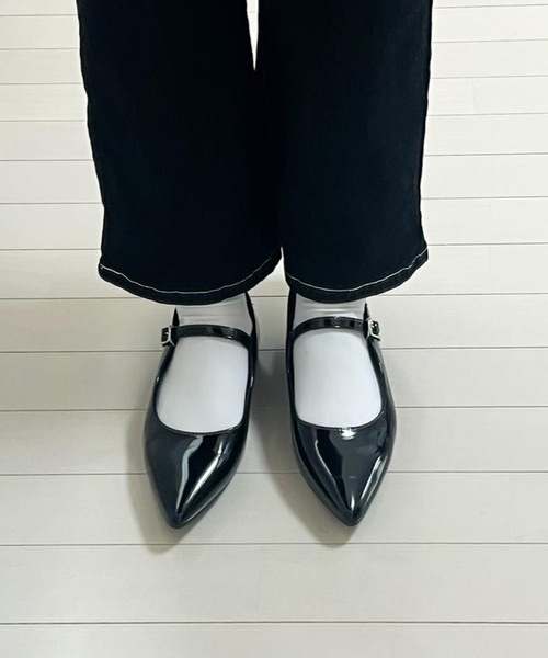 aquagarage(アクアガレージ)の「メリージェーンローヒールパンプス(パンプス・レディース・ブラック系その他/ブラック系その他2・23.0cm/23.5cm/24.0cm/24.5cm/25.0cm)」の15枚目の写真