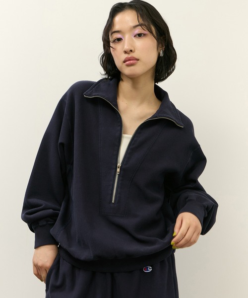 Champion for ADAM ET ROPE'】別注 SWEAT HALF ZIP（スウェット