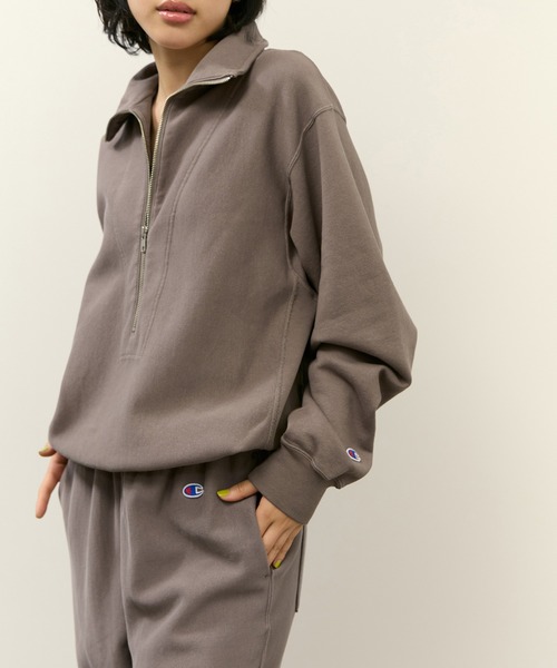 Champion for ADAM ET ROPE'】別注 SWEAT HALF ZIP（スウェット