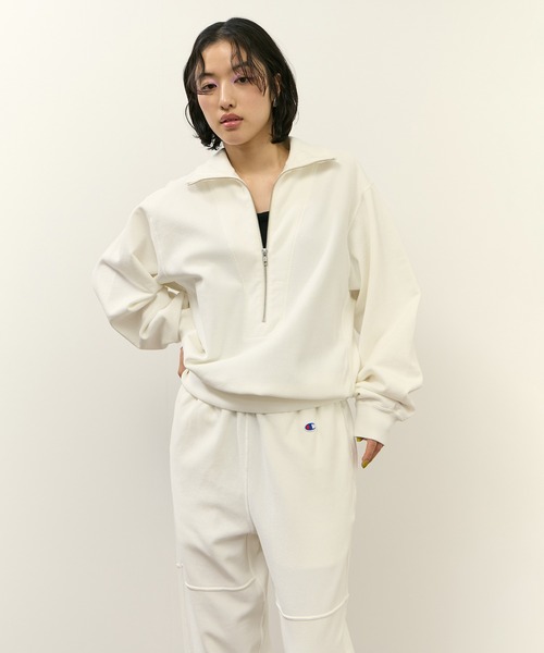 Champion(チャンピオン)の「【Champion for ADAM ET ROPE'】別注 SWEAT HALF ZIP(スウェット・レディース・ブラウン系その他3/ネイビー/オフホワイト・FREE)」の17枚目の写真