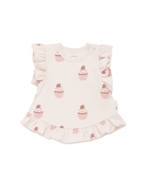 gelato pique(ジェラートピケ)の「【BABY】カップケーキ柄Tシャツ(その他ベビーウェア・キッズ・ピンク・80)」の12枚目の写真