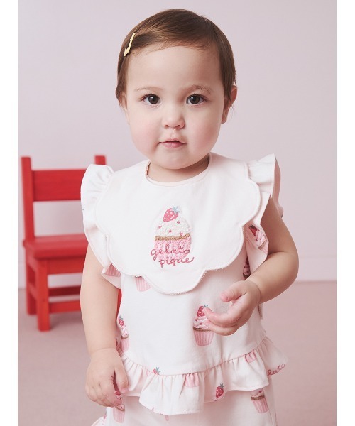 gelato pique(ジェラートピケ)の「【BABY】カップケーキ柄Tシャツ(その他ベビーウェア・キッズ・ピンク・80)」の9枚目の写真