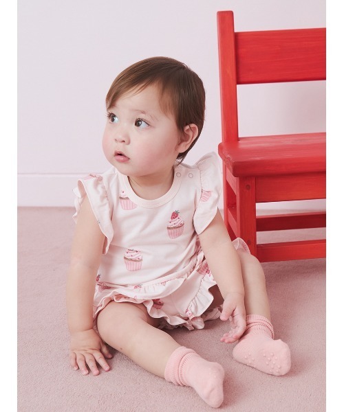 gelato pique(ジェラートピケ)の「【BABY】カップケーキ柄Tシャツ(その他ベビーウェア・キッズ・ピンク・80)」の10枚目の写真