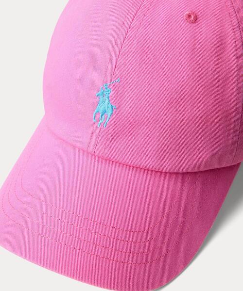 POLO RALPH LAUREN(ポロ ラルフ ローレン)の「コットン チノ ボール キャップ(キャップ・メンズ・ピンク・ONE)」の5枚目の写真