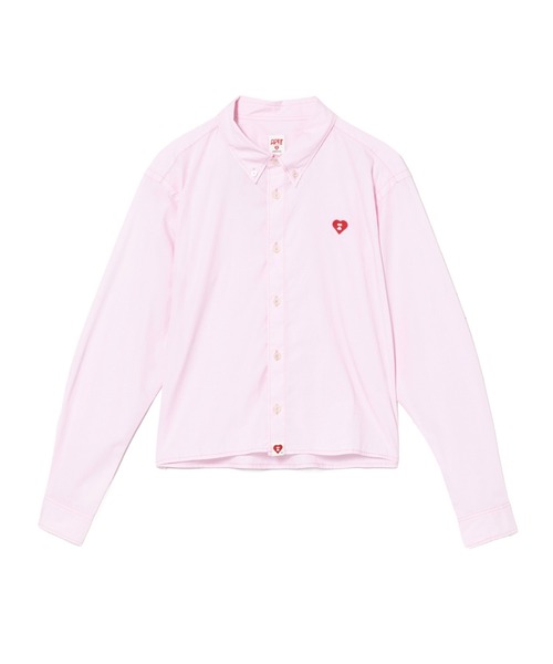 A BATHING APE(アベイシングエイプ)の「CROPPED LENGTH BUTTON DOWN SHIRT(シャツ/ブラウス・レディース・ブルー/レッド/ピンク・SMALL/X-SMALL)」の2枚目の写真