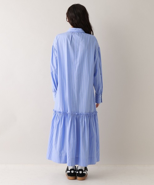 RAGEBLUE（レイジブルー）の「ボリュームスリーブ/ストライプシャツワンピース（シャツワンピース・レディース・ブルー/ベージュ・FREE）」の13枚目の写真