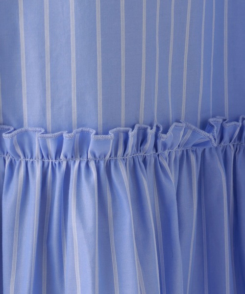 RAGEBLUE（レイジブルー）の「ボリュームスリーブ/ストライプシャツワンピース（シャツワンピース・レディース・ブルー/ベージュ・FREE）」の19枚目の写真