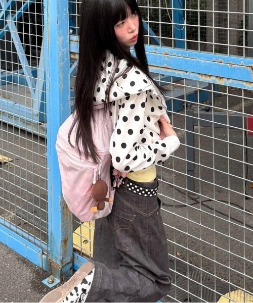 SHEENA(シーナ)の「ドットダブルジップショート丈パーカー(パーカー・レディース・ホワイト・M)」の11枚目の写真