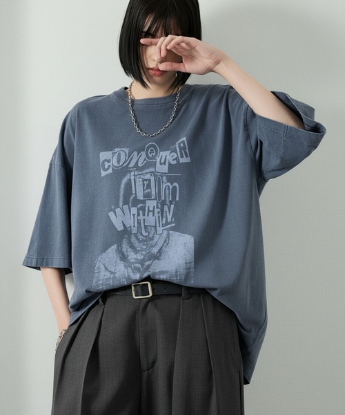 セール】【Alfred Alex】Vintage Graphic Oversized Tee