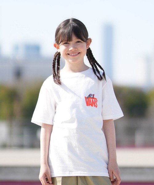 VANS(バンズ)の「VANS/バンズ キッズ 半袖 Tシャツ バックプリント VN000TCK(Tシャツ/カットソー・キッズ・ホワイト/パープル・150cm/140cm/130cm)」の3枚目の写真