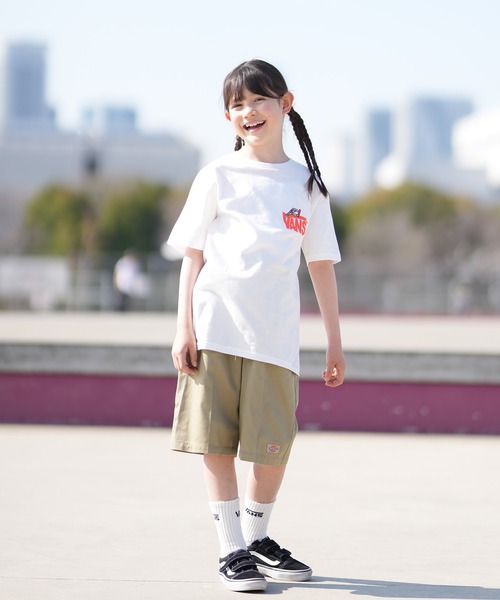 VANS(バンズ)の「VANS/バンズ キッズ 半袖 Tシャツ バックプリント VN000TCK(Tシャツ/カットソー・キッズ・ホワイト/パープル・150cm/140cm/130cm)」の5枚目の写真
