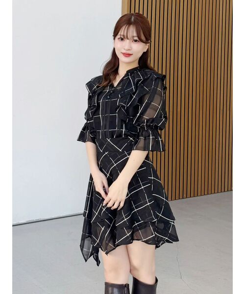 MERCURYDUO(マーキュリーデュオ)の「【セットアップ着用可】シャツランダムヘムミニスカート(スカート・レディース・ブラック/インディゴブルー・SMALL/MEDIUM)」の8枚目の写真