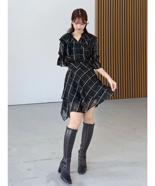 MERCURYDUO(マーキュリーデュオ)の「【セットアップ着用可】シャツランダムヘムミニスカート(スカート・レディース・ブラック/インディゴブルー・SMALL/MEDIUM)」の10枚目の写真