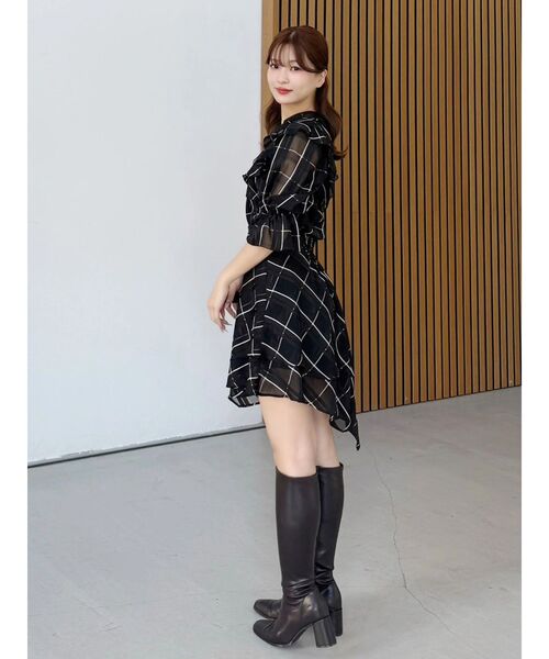 MERCURYDUO(マーキュリーデュオ)の「【セットアップ着用可】シャツランダムヘムミニスカート(スカート・レディース・ブラック/インディゴブルー・SMALL/MEDIUM)」の11枚目の写真