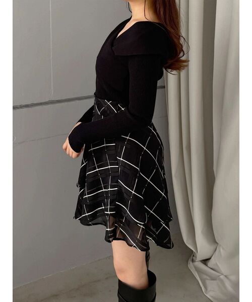 MERCURYDUO(マーキュリーデュオ)の「【セットアップ着用可】シャツランダムヘムミニスカート(スカート・レディース・ブラック/インディゴブルー・SMALL/MEDIUM)」の19枚目の写真