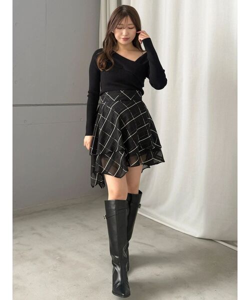 MERCURYDUO(マーキュリーデュオ)の「【セットアップ着用可】シャツランダムヘムミニスカート(スカート・レディース・ブラック/インディゴブルー・SMALL/MEDIUM)」の20枚目の写真