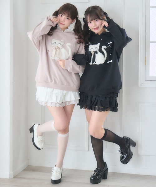 ROJITA(ロジータ)の「レースティアードスカパン(スカート・レディース・ブラック/ホワイト・FREE)」の18枚目の写真