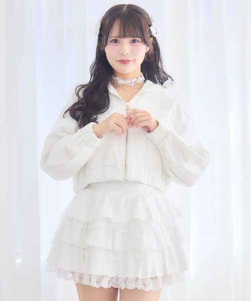 ROJITA(ロジータ)の「レースティアードスカパン(スカート・レディース・ブラック/ホワイト・FREE)」の10枚目の写真