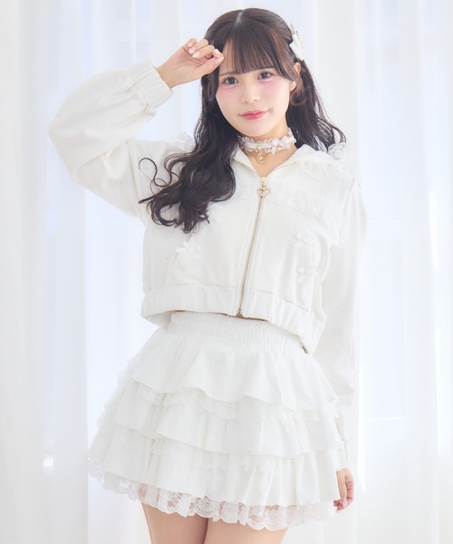 ROJITA(ロジータ)の「レースティアードスカパン(スカート・レディース・ブラック/ホワイト・FREE)」の11枚目の写真
