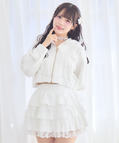 ROJITA(ロジータ)の「レースティアードスカパン(スカート・レディース・ブラック/ホワイト・FREE)」の12枚目の写真