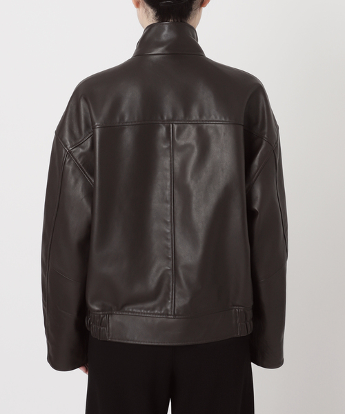 Deuxieme Classe Stand Collar レザーブルゾン　極美品 Stand Collar レザーブルゾン（レザージャケット）｜Deuxieme Classe