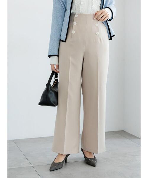 Te chichi（テチチ）の「パウダーツイルマリンスラックス《2026 spring catalog item》（その他パンツ・レディース・ネイビー/ベージュ・M/S）」の2枚目の写真