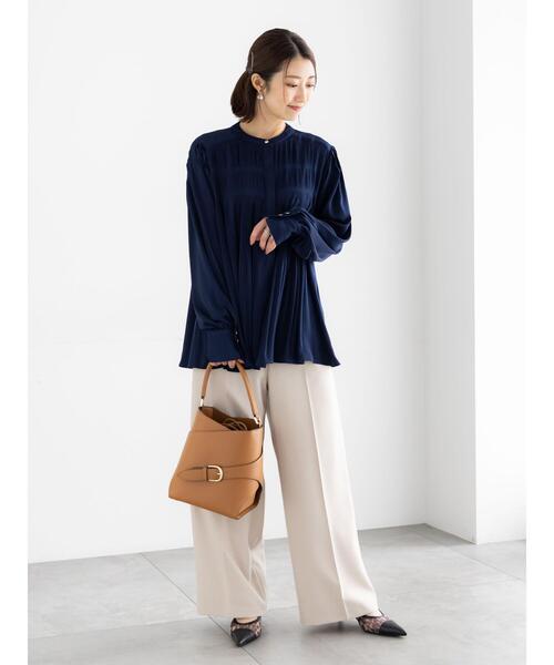 Te chichi（テチチ）の「パウダーツイルマリンスラックス《2026 spring catalog item》（その他パンツ・レディース・ネイビー/ベージュ・M/S）」の5枚目の写真