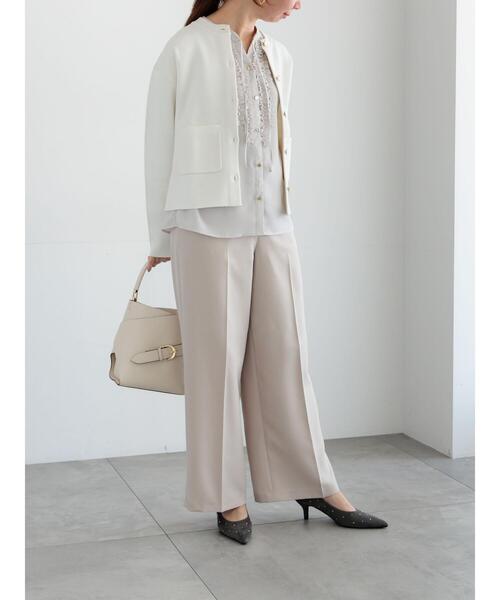 Te chichi（テチチ）の「パウダーツイルマリンスラックス《2026 spring catalog item》（その他パンツ・レディース・ネイビー/ベージュ・M/S）」の9枚目の写真