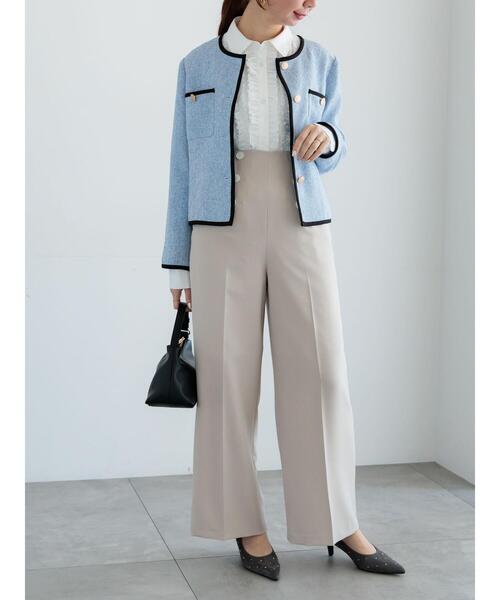 Te chichi（テチチ）の「パウダーツイルマリンスラックス《2026 spring catalog item》（その他パンツ・レディース・ネイビー/ベージュ・M/S）」の11枚目の写真