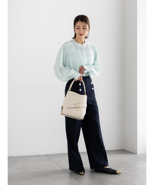 Te chichi（テチチ）の「パウダーツイルマリンスラックス《2026 spring catalog item》（その他パンツ・レディース・ネイビー/ベージュ・M/S）」の18枚目の写真