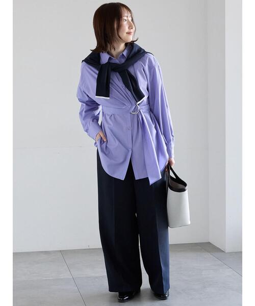 Te chichi（テチチ）の「パウダーツイルマリンスラックス《2026 spring catalog item》（その他パンツ・レディース・ネイビー/ベージュ・M/S）」の21枚目の写真