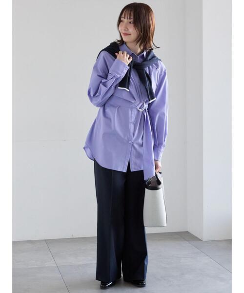 Te chichi（テチチ）の「パウダーツイルマリンスラックス《2026 spring catalog item》（その他パンツ・レディース・ネイビー/ベージュ・M/S）」の22枚目の写真