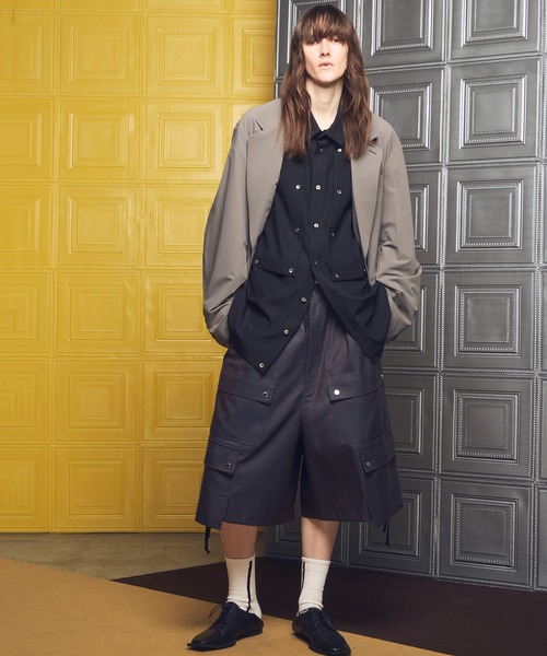 MAISON SPECIAL（メゾンスペシャル）の「《UNISEX》Yoke Rivets Prime-Over Shirt/ヨークリベットプライムオーバーシャツ【MAISON SPECIAL/メゾンスペシャル】（シャツ/ブラウス・メンズ・ブラック/ブラウン・2/1/0）」の4枚目の写真