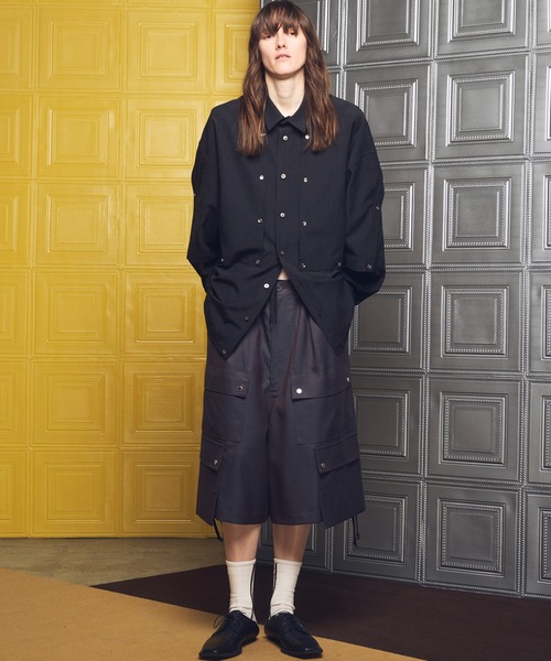 MAISON SPECIAL（メゾンスペシャル）の「《UNISEX》Yoke Rivets Prime-Over Shirt/ヨークリベットプライムオーバーシャツ【MAISON SPECIAL/メゾンスペシャル】（シャツ/ブラウス・メンズ・ブラック/ブラウン・2/1/0）」の3枚目の写真