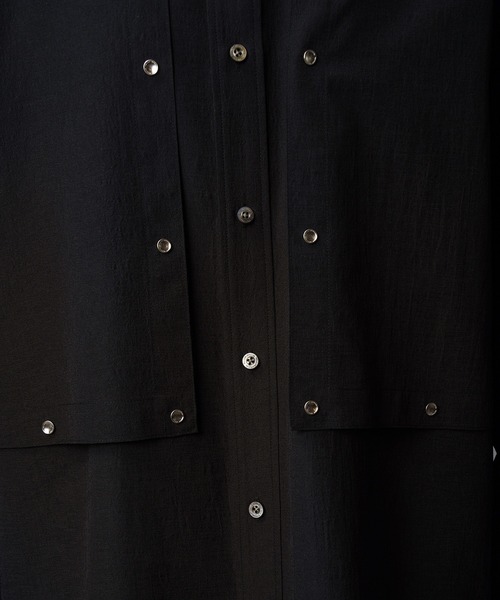MAISON SPECIAL（メゾンスペシャル）の「《UNISEX》Yoke Rivets Prime-Over Shirt/ヨークリベットプライムオーバーシャツ【MAISON SPECIAL/メゾンスペシャル】（シャツ/ブラウス・メンズ・ブラック/ブラウン・2/1/0）」の18枚目の写真