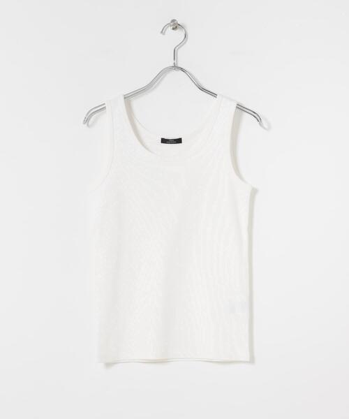 ITEMS URBANRESEARCH（アイテムズ アーバンリサーチ）の「ribタンクトップ（タンクトップ・レディース・ブラック/オフホワイト/キャメル/ベージュ・FREE）」の2枚目の写真