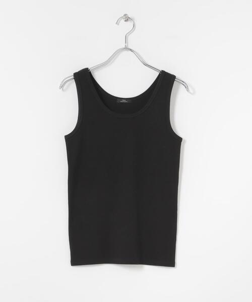 ITEMS URBANRESEARCH（アイテムズ アーバンリサーチ）の「ribタンクトップ（タンクトップ・レディース・ブラック/オフホワイト/キャメル/ベージュ・FREE）」の5枚目の写真