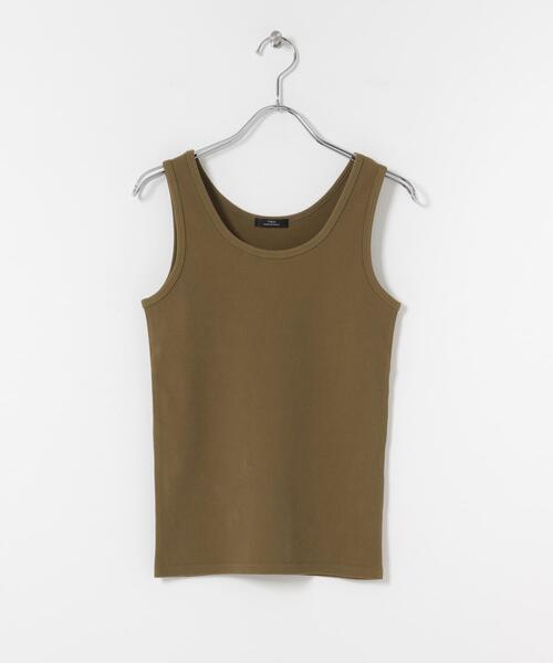 ITEMS URBANRESEARCH（アイテムズ アーバンリサーチ）の「ribタンクトップ（タンクトップ・レディース・ブラック/オフホワイト/キャメル/ベージュ・FREE）」の9枚目の写真