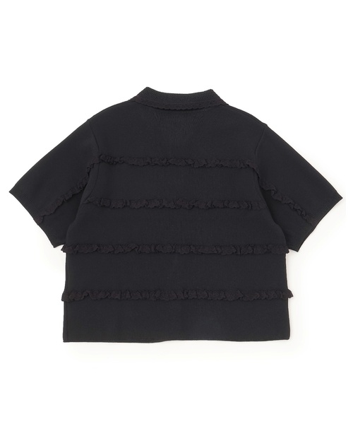 pom ponette junior（ポンポネットジュニア）の「【AMI】レースカーディガン（カーディガン/ボレロ・キッズ・オフホワイト/ブラック・L:160cm/M:150cm）」の3枚目の写真