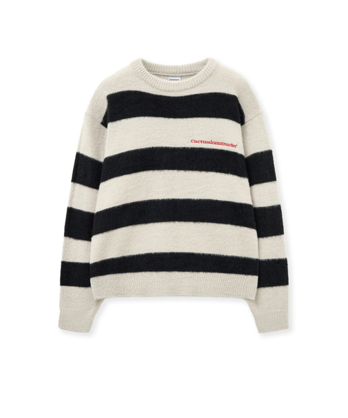 CACTUSDONUTMARKET(カクタスドーナツマーケット)の「Embroidery Hairy Stripe Sweater-Cream(ニット/セーター・レディース・その他・MEDIUM)」の2枚目の写真