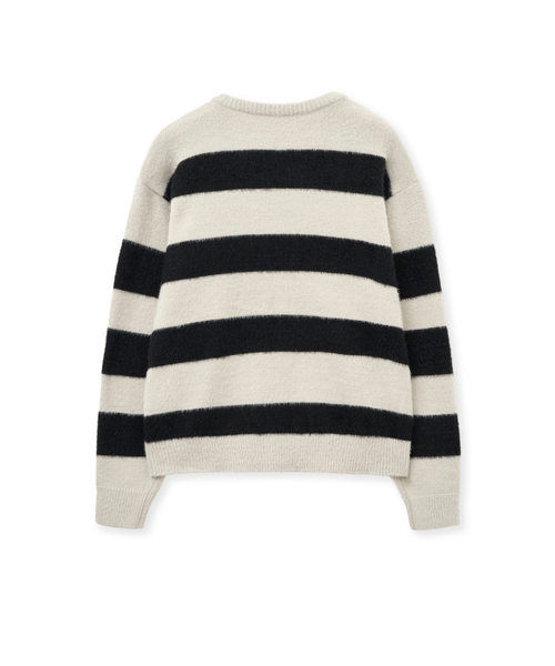 CACTUSDONUTMARKET(カクタスドーナツマーケット)の「Embroidery Hairy Stripe Sweater-Cream(ニット/セーター・レディース・その他・MEDIUM)」の3枚目の写真