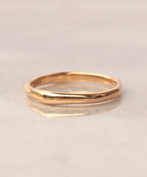 NOIR DE POUPEE(ノワールドプーペ)の「【WEB限定】K18vermeil ニュアンスリング(リング・レディース・ゴールド・#13/#11/#15)」の1枚目の写真