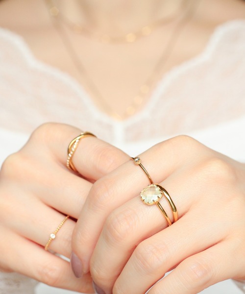 NOIR DE POUPEE(ノワールドプーペ)の「【WEB限定】K18vermeil ニュアンスリング(リング・レディース・ゴールド・#13/#11/#15)」の5枚目の写真