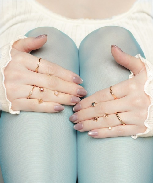 NOIR DE POUPEE(ノワールドプーペ)の「【WEB限定】K18vermeil ニュアンスリング(リング・レディース・ゴールド・#13/#11/#15)」の8枚目の写真