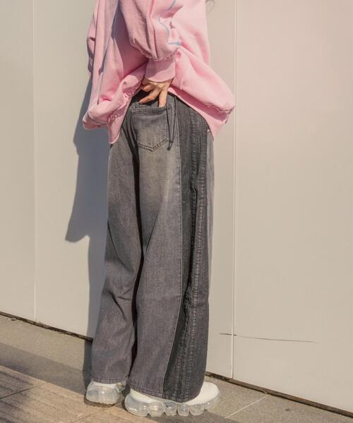 AULA AILA（アウラアイラ）の「AULA AILA/アウラアイラ/別注コクーンシルエットデニムパンツ（デニムパンツ・レディース・ブラック/ブルー・1/0）」の18枚目の写真