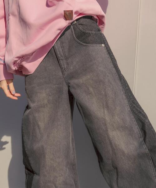 AULA AILA（アウラアイラ）の「AULA AILA/アウラアイラ/別注コクーンシルエットデニムパンツ（デニムパンツ・レディース・ブラック/ブルー・1/0）」の19枚目の写真