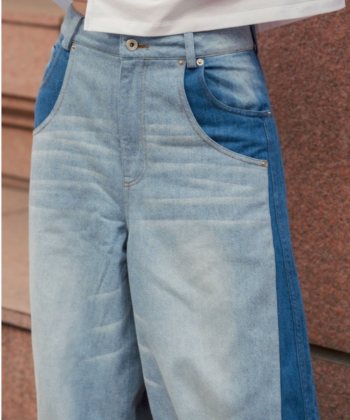 AULA AILA（アウラアイラ）の「AULA AILA/アウラアイラ/別注コクーンシルエットデニムパンツ（デニムパンツ・レディース・ブラック/ブルー・1/0）」の13枚目の写真